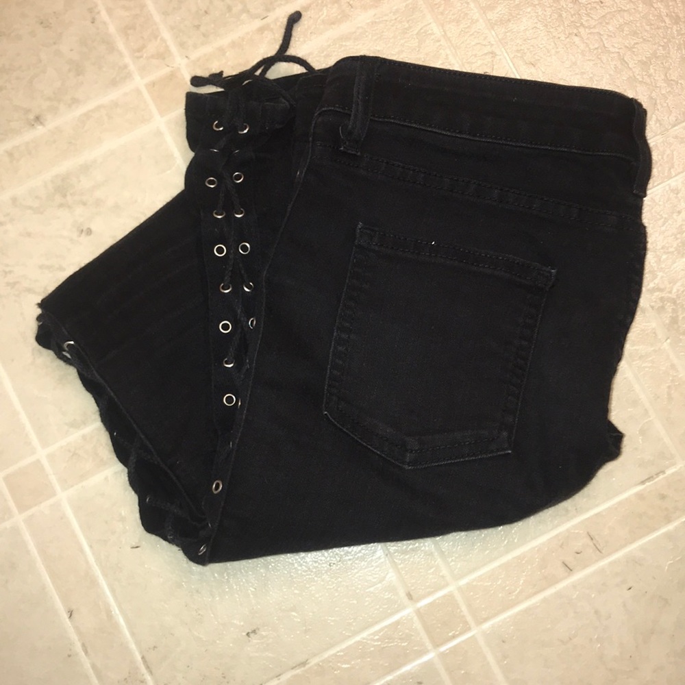 LF “Carman” black lace up pant
